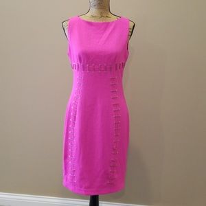 DS Dress hot pink baseball lace dress B219:4:418